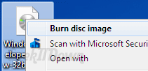Windows 7 Tips and Tricks burn disc image