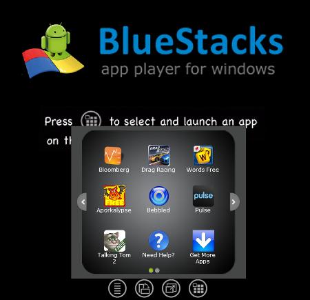 Bluestacks Apps Menu