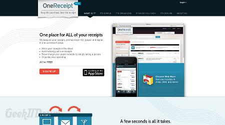 Nifty Websites Collection OneReceipt
