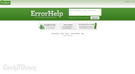 Nifty Websites Collection ErrorHelp