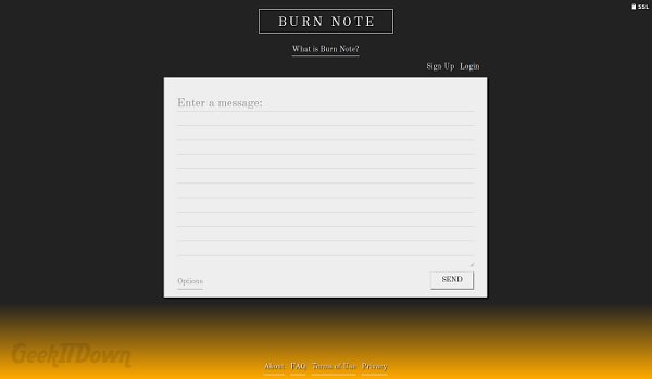 Nifty Websites Collection Burn Note