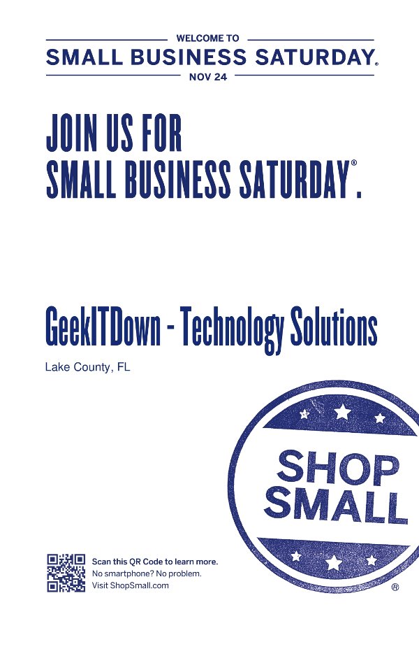 GeekITDown Small Business Saturday 2012