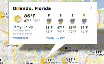 Google Maps Weather Local