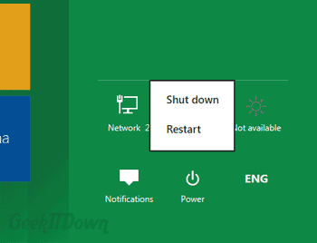 Shut Down Windows 8