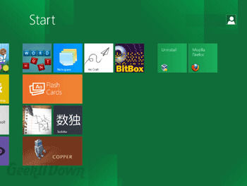 Windows 8 Metro UI Pinned Apps