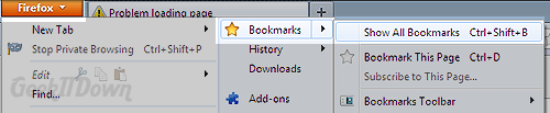 Firefox Export Bookmarks 1