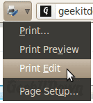 Print Edit Button