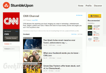 StumbleUpon Channels CNN