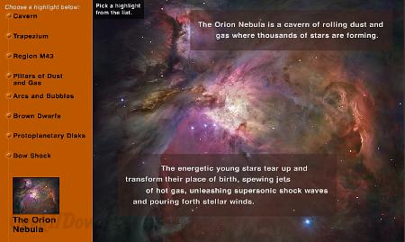 Hubblesite Image Tour Orion Nebula
